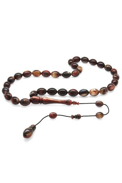 Tesbihane Systemed Barley Cut Pearlescent Multicolor Colorful Catalin Rosary