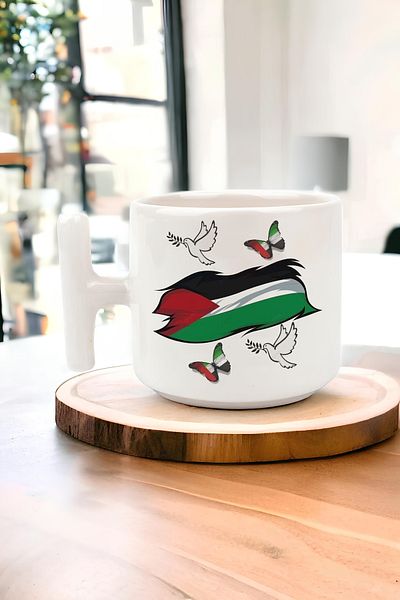 hediyesenesi Palestine Design Printed t Mug Cup, Gaza t Mug Cup, Küdüs Mug Cup