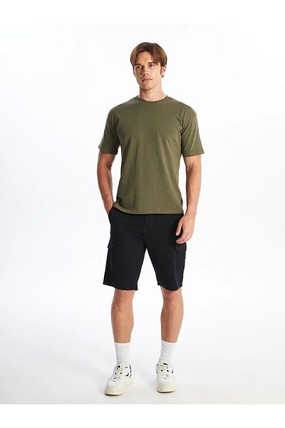 LC Waikiki Ανδρικό σορτς Cargo LCW Casual Dark Navy Blue Standard Fit Gabardine