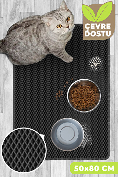 Swimchair Hücreli Kedi ve Köpek Maması Matı Su Geçirmez Tuvalet & Mama Kabı P...