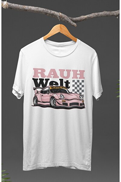 Fuddy Moda Unisex Porsche Rauh Welt Štampano T-shirt, majica sa temom automob...