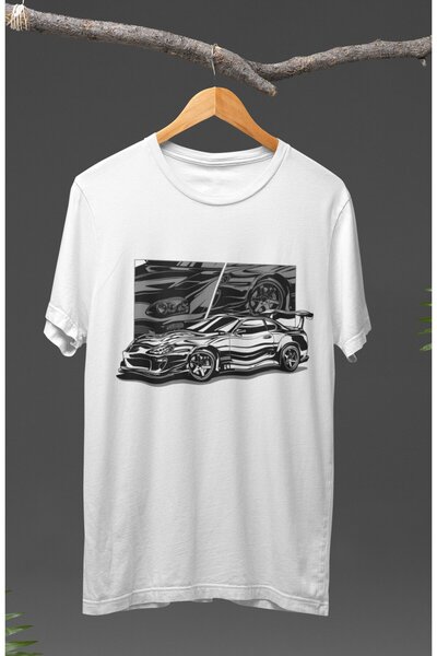 Fuddy Moda Unisex trkački auto Štampano T-shirt, majica sa temom automobilski...