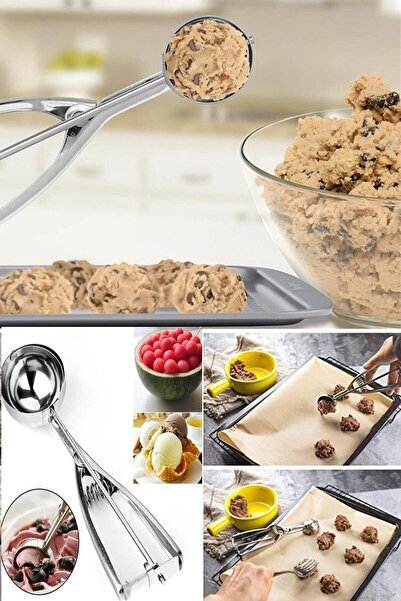 Kiesa ملعقة آيس كريم و كوكي من الفولاذ