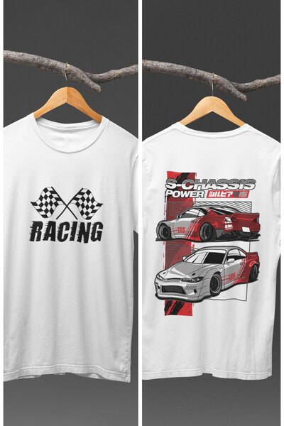 Fuddy Moda Unisex majica sa temom trkačkih automobila Štampano T-shirt, majic...