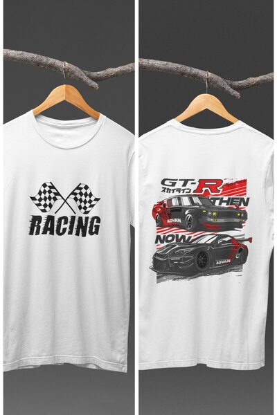 Fuddy Moda Unisex Nissan GT-R majica sa temom trkačkog automobila Štampano T-...