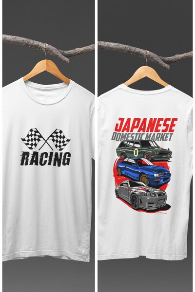 Fuddy Moda Unisex japanski automobili nazad Štampano T-shirt, majica sa temom...