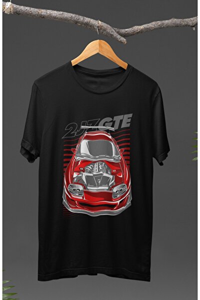 Fuddy Moda Unisex Toyota 2JZGTE Štampano T-shirt , majica na temu automobilsk...