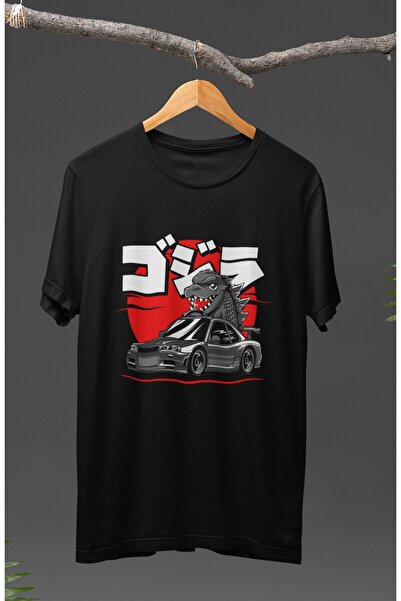 Fuddy Moda Unisex siva Nissan Godzilla GTR R34 Štampano T-shirt majica sa tem...