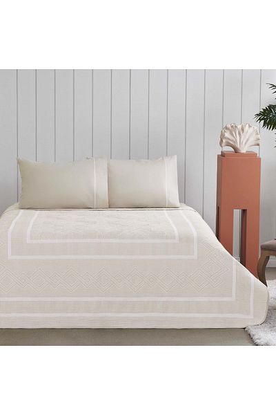 Taç Jacquard Anette Single Pique Set Beige