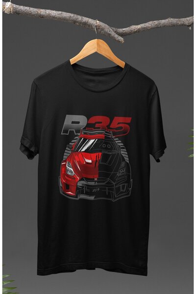 Fuddy Moda Μπλουζάκι Unisex Nissan R35 με στάμπα, μπλουζάκι με θέμα το αγωνισ...