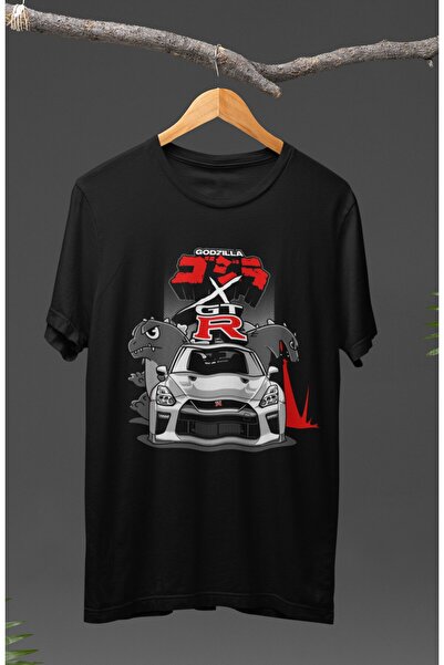 Fuddy Moda Unisex Nissan R35 Godzilla Štampano T-shirt , majica sa temom auto...