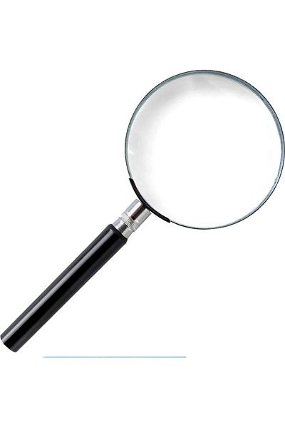 Neler Geldi Neler Magnifying Glass 60 mm School Type Magnifier with Metal Frame Handheld Magnifier