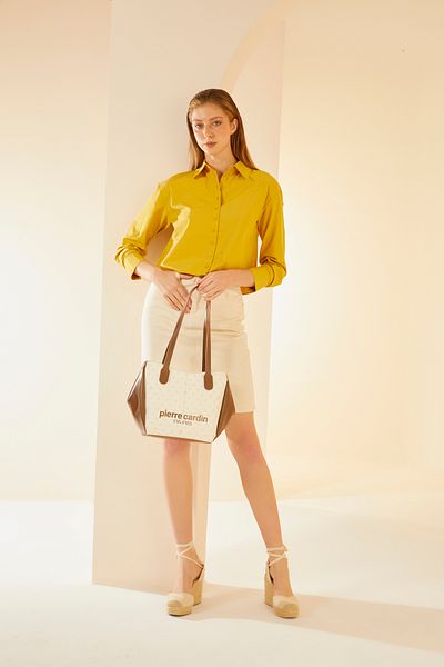 Pierre Cardin حقيبة كتف نسائية على شكل عظمة 05PO24Y1841
