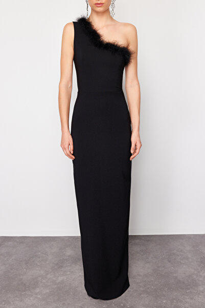 Trendyol Collection Black Long Otrish Evening Dress - TPRSS24AE00160