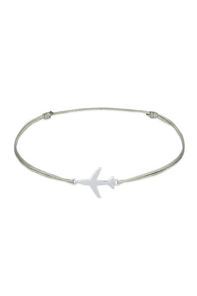 ELLI Armband Flugzeug Nylon Travel 925 Sterling Silber
