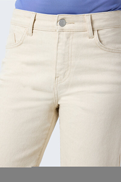 Noisy May NMYOLANDA NW WIDE JEANS ECRU