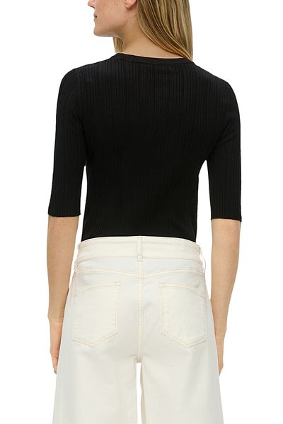s.Oliver Gerippter Pullover z Viskosestretch