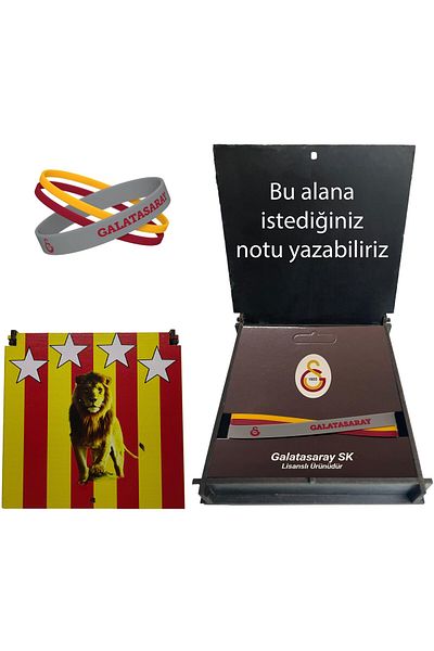 Galatasaray Galatsasaray Licensed Colorful Bracelet - Gift Wooden Box Included