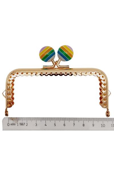angel çanta aksesuar Accesoriu geantă Angel 10,5 cm culoare bomboane cap dreptunghiular portofel geantă agrafă bursa auriu deschis M
