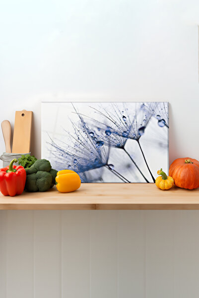 Rosyvien لوح تقطيع زجاج الهندباء الأزرق، ساق سيليكون، لوح تقطيع العرض، مقسى و...