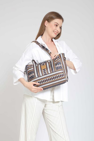 Street Bag Geantă de umăr etnică boemă - Geantă de mână pentru femei cu curea extensibilă detașabilă