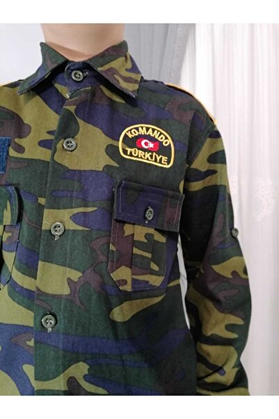 vyloo Unisex Khaki Green Camouflage Soldier Costume - Commando