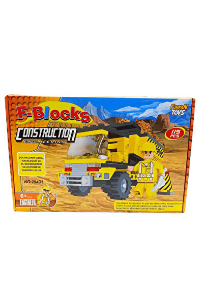 Furkan Toys F-Blocks İnşaat Serisi Yapı Oyuncak 115 Parça FR37982