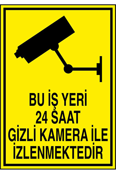 BouquetDesign BU İŞ YERİ 24 SAAT GİZLİ KAMERA İLE İZLENMEKTEDİR UYARI LEVHASI...