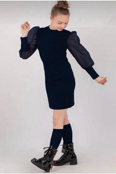 vyloo Girl's Dress - Balloon Sleeve Design