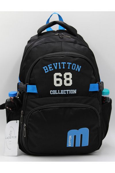 LaddyCo New Special Water Repellent Fabric Modern Black-Blue School Bag 34500