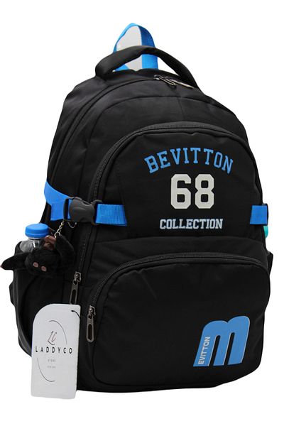 LaddyCo New Special Water Repellent Fabric Modern Black-Blue School Bag 34500