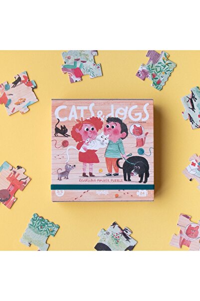 Londji Cats & Dogs Mini Çift Taraflı Puzzle