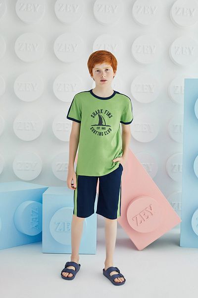 ZEYZEY 8666 MEN'S C. PRINTED SHORTS SET GARSON
