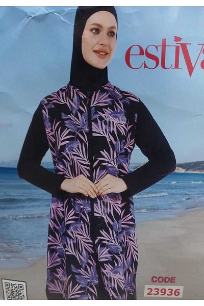 mikam Hijab Semi Parachute Fabric Swimsuit Sleeves Lycra