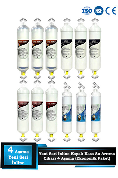 Sumarkt İnline Kapalı Kasa Su Arıtma Cihazı Yeni Seri 4 Aşamalı Avantajlı 3 T...