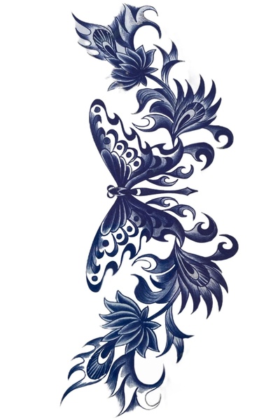 Barly 30 GÜN KALICI Kelebek Figürlü Geçici Dövme Tattoo(24 Saat İçerisinde Re...