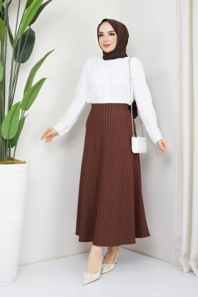 sozan Φούστα Puff Scuba ριγέ