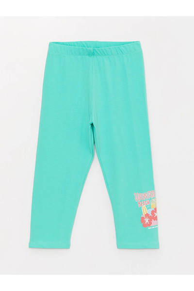 LC Waikiki LCW Kids Crew Neck Printed Short Sleeve Girl's T-Shirt and Leggings