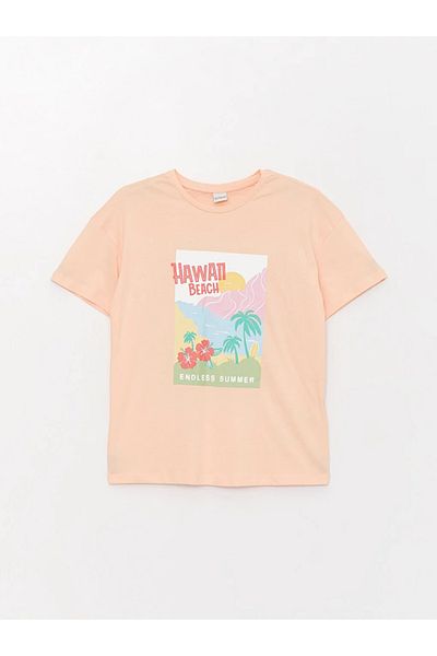 LC Waikiki LCW Kids Crew Neck Printed Short Sleeve Girl's T-Shirt and Leggings