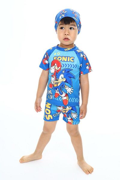 mikam Set costum de baie Boneli pentru baieti - 3 piese, pantaloni scurti cu mânecă scurtă, sezon nou