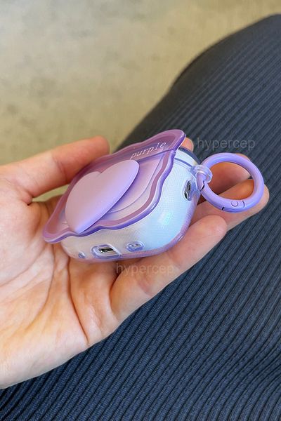 WANNA PROTECT Airpods Pro and Airpods Pro 2Generation Compatible Patterned Lilac Heart Silicone Airpods Case Headphone Case
