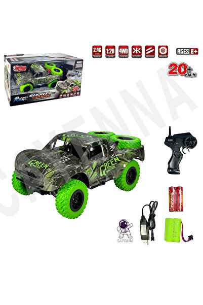 cayenna Yeşil 4x4 Uzaktan Kumandalı Full Fonksiyon Arazi  ve Drift Aracı 2.4G...