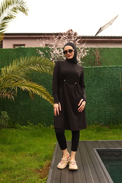 ButikKardelen New Season Camellia Hijab Swimsuit - Four Pieces 10358