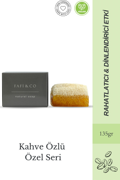 Doğal Kabak Lifli Kahve Özlü Lifli Sabun 135 gr