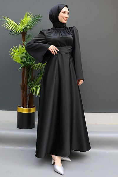 GİZ AGİYİM Nazlı Φόρεμα Hijab Μαύρο