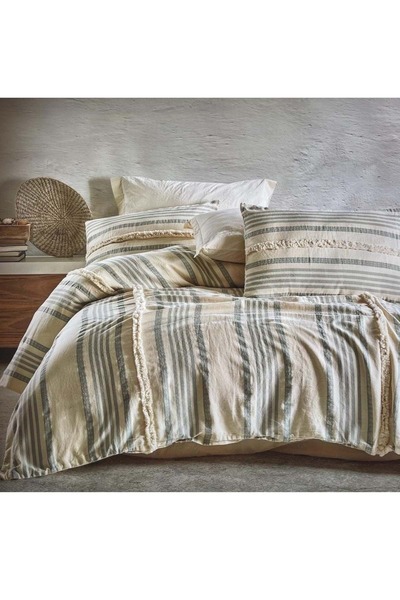 Özdilek Şaheser %100 Organik Pamuk Naturel Çift Kişilik Nevresim Takımı-Nidus...