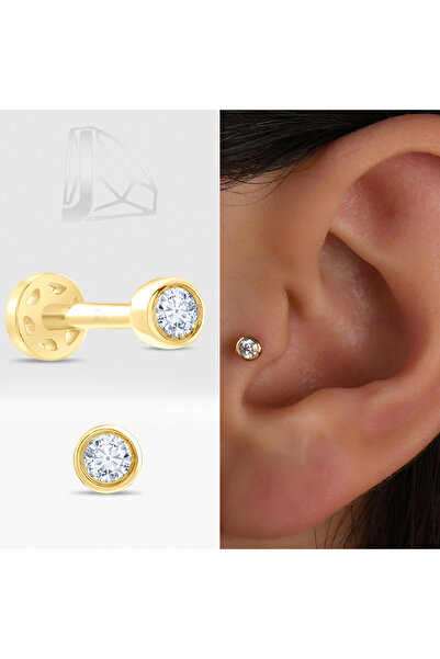 Joy Pırlanta 0.05 Karat Pırlanta Tektaş Tragus Piercing
