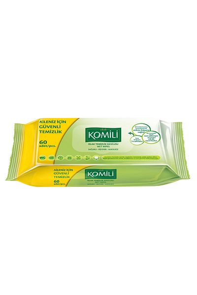 Komili 60 Pack Wet Towel Wipes