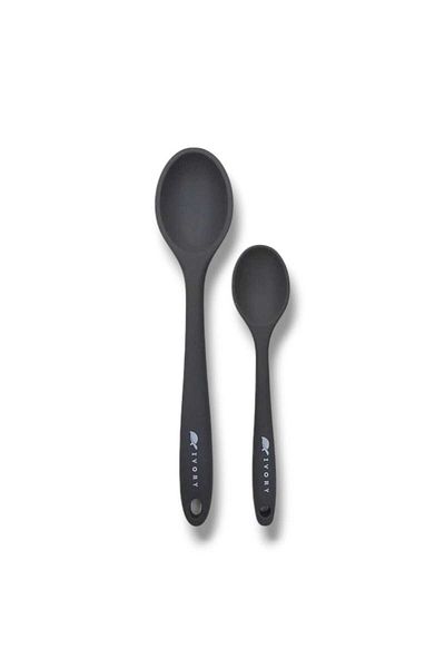 CEPHOME Set of 2 silicone spoons (20 - 27,5 cm) GRAY