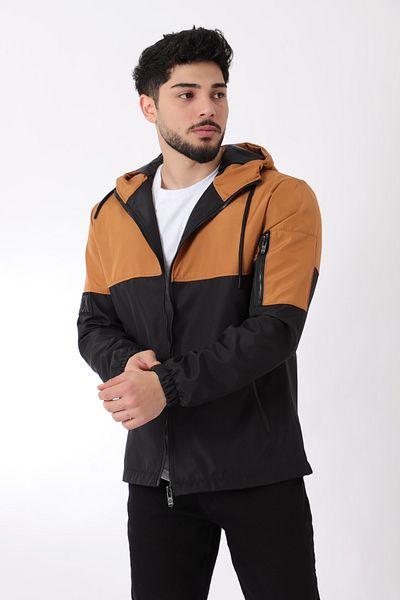 Stilkombin Style Combination Μαύρο τεμάχιο με κουκούλα εποχιακό παλτό Pldp 2907